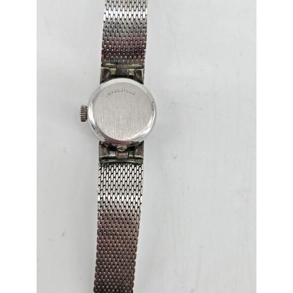Vtg 10k GF Nivada with Kestenmade 10K White Gold Filled Mesh Band 6.5\